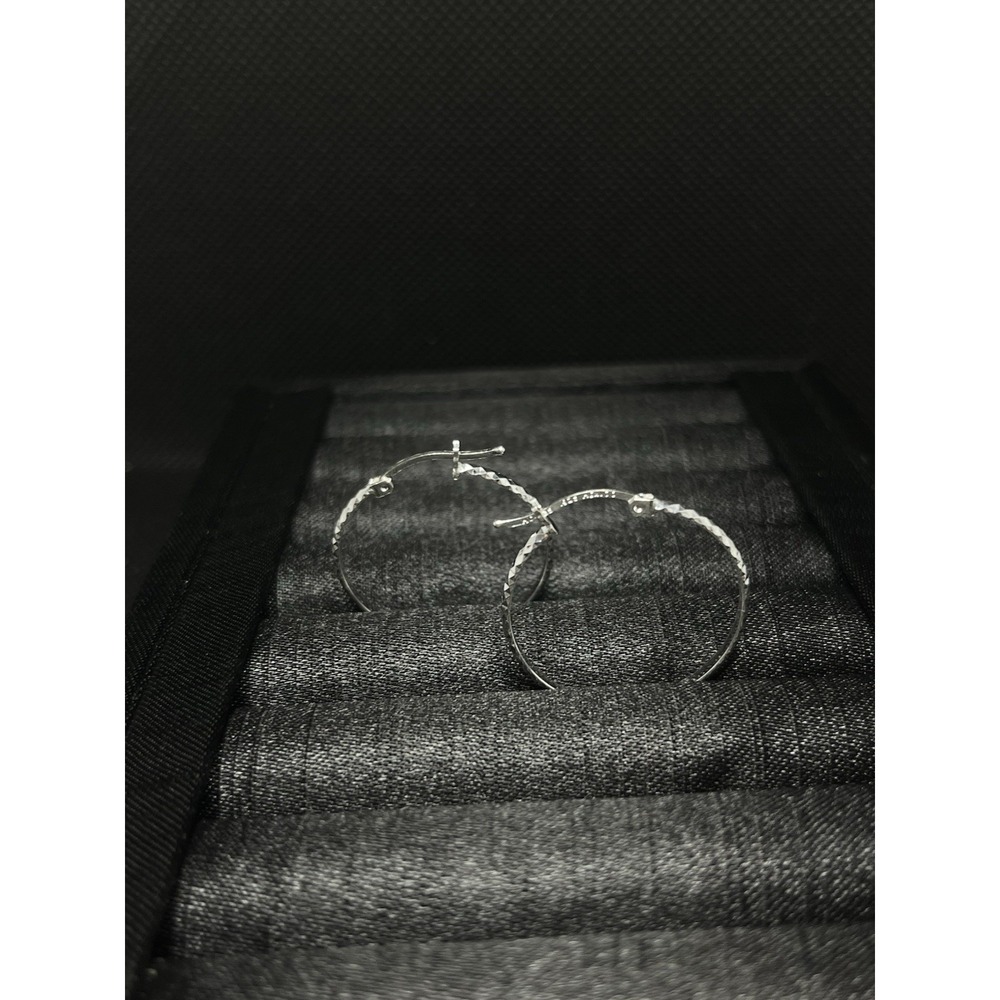 Arracadas de Plata 925‎ Silver Hoop Earrings - Picture 2 of 6
